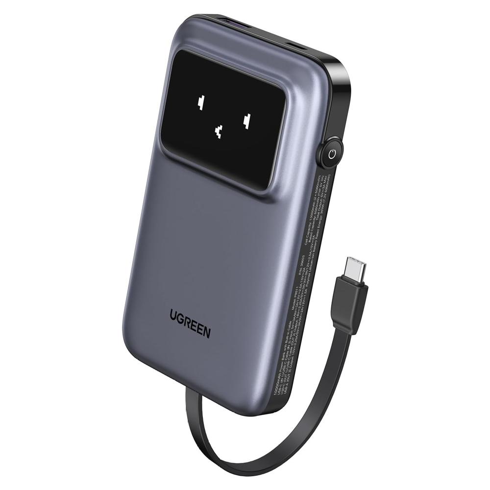 Ugreen Power Bank 10000mAh USB-C Integrado 30W QC TFT PB511 - 35603B