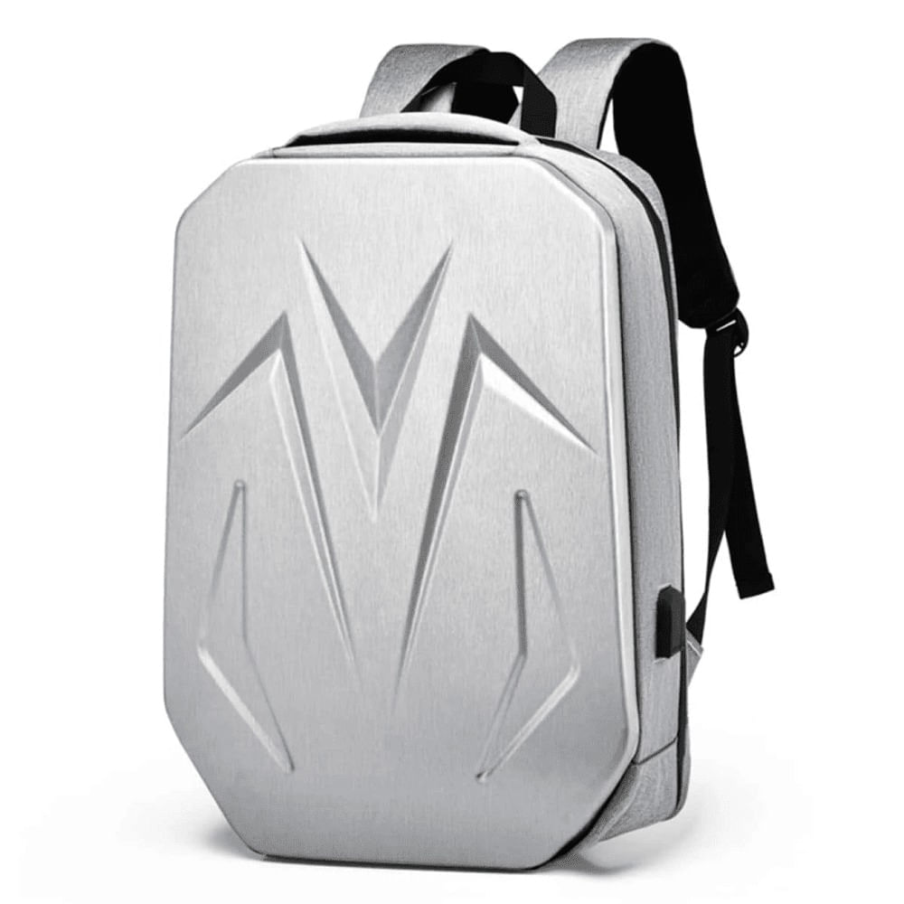 Mochila Gamer Vendetta Antirrobo Spirit Armor Series Portalaptop 17 Con USB Y Audio Plateado
