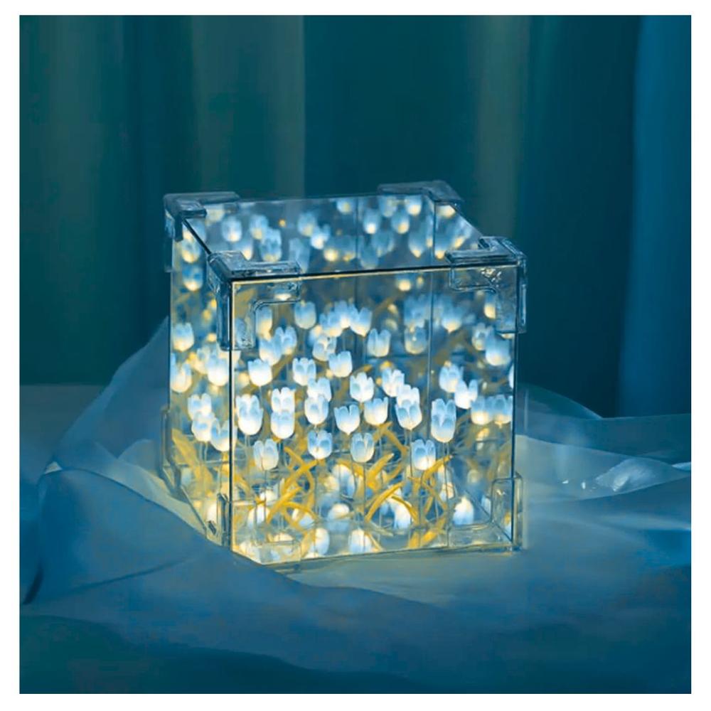 Lámpara Armable Infinita de Cuadrado Tulipanes Azul