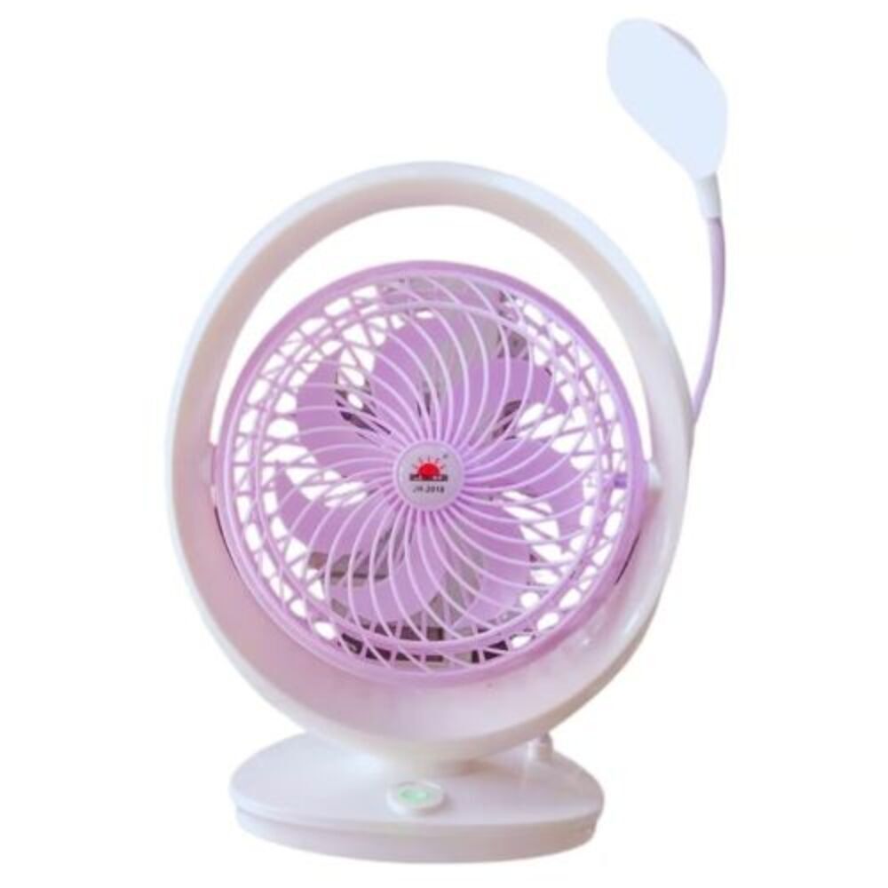 Ventilador de Escritorio con Lampara Portátil Recargable Morado