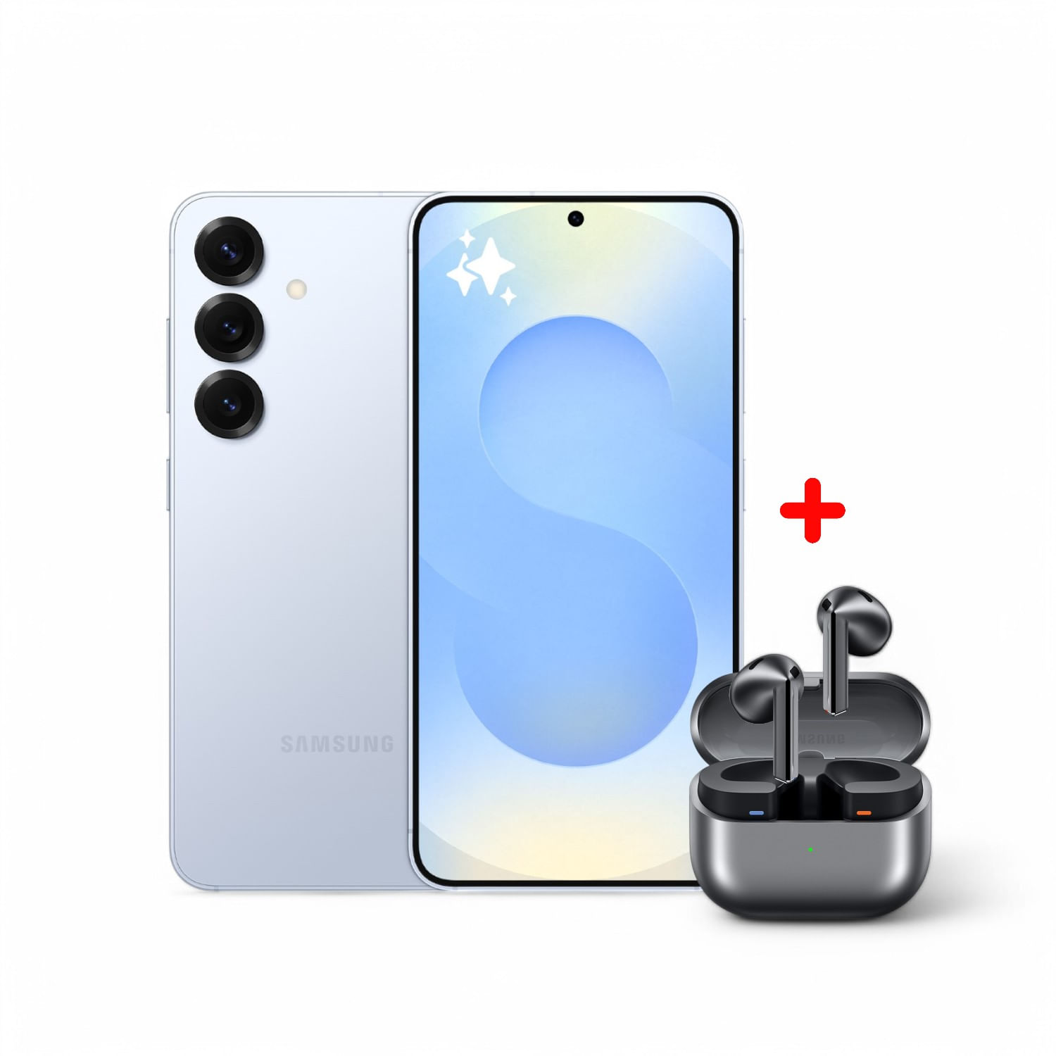Celular Samsung Galaxy S25 128GB 6.2"" SM-S931BLBLLTP Icy blue + Galaxy Buds SM-R530NZAALTA Silver