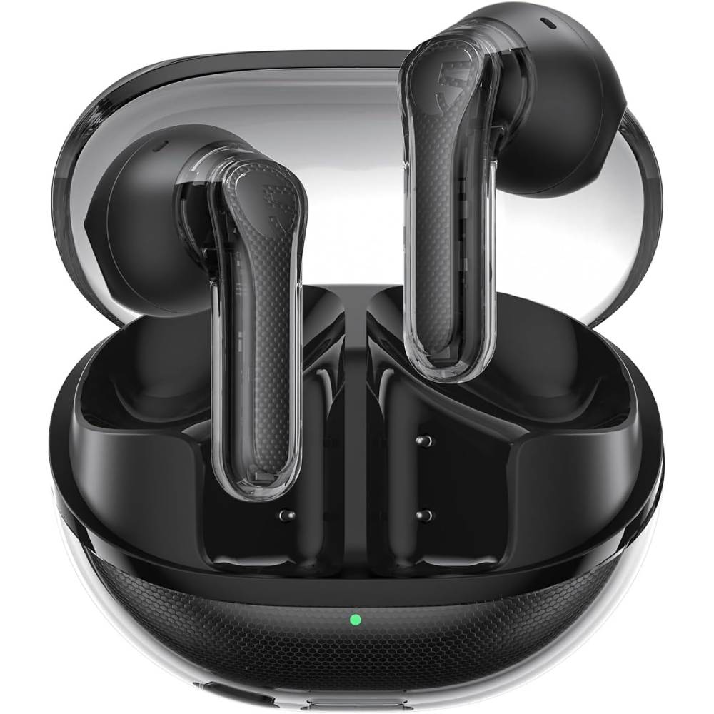 SoundPEATS Clear Pods Auriculares Bluetooth con Sonido Hi-Fi, 40 Horas Negro