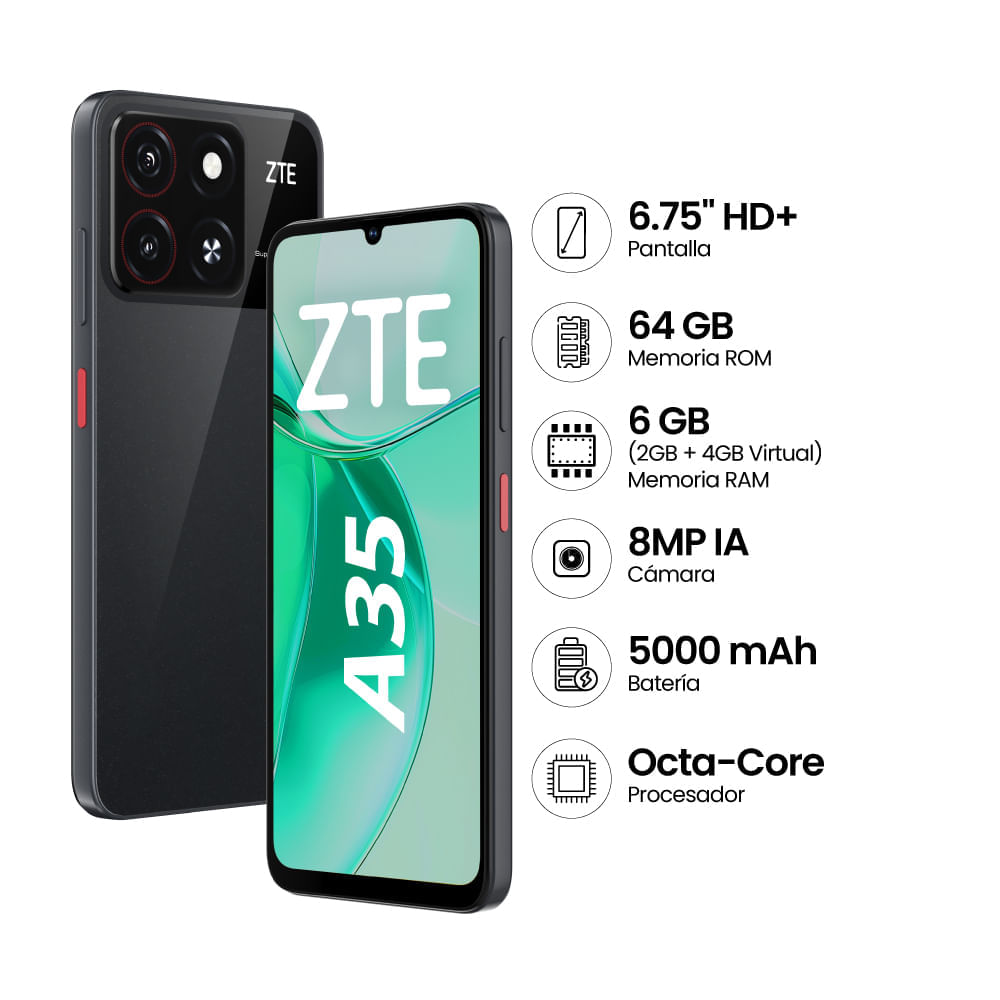 ZTE Blade A35 12GB+64GB SIMフリー ZTE Blade A35 12GB+64GB ミッドナイトブラックSIMフリー ZTE Blade