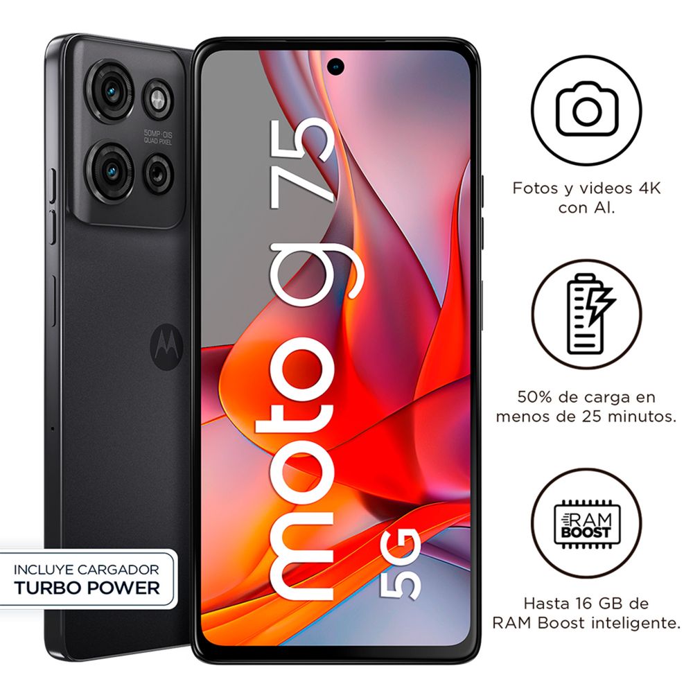 Celular Motorola G75 6.78"" 8GB RAM 256GB Gris