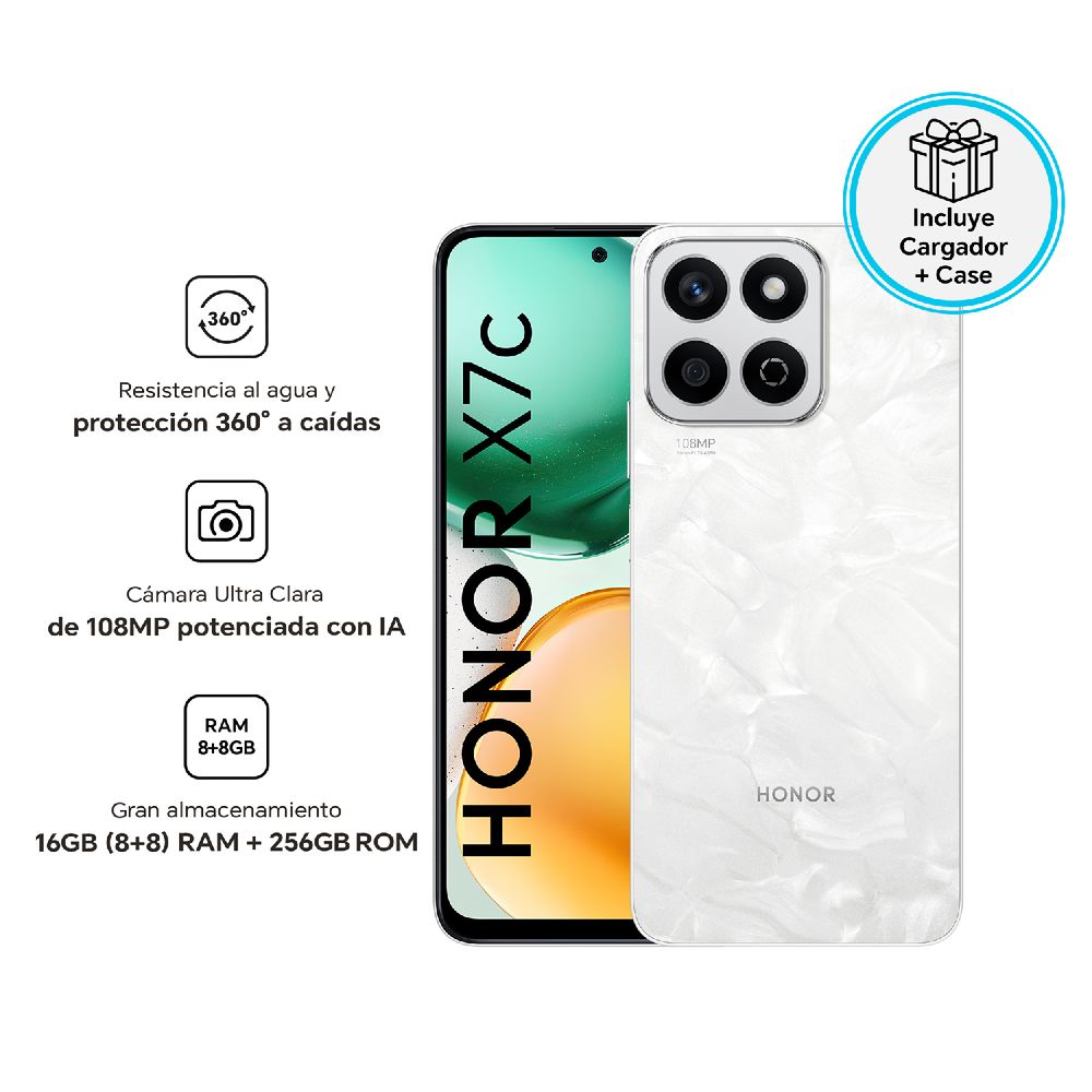 Celular Honor X7c 256GB 8GB ALT-LX3 6.7"" Moonlight White