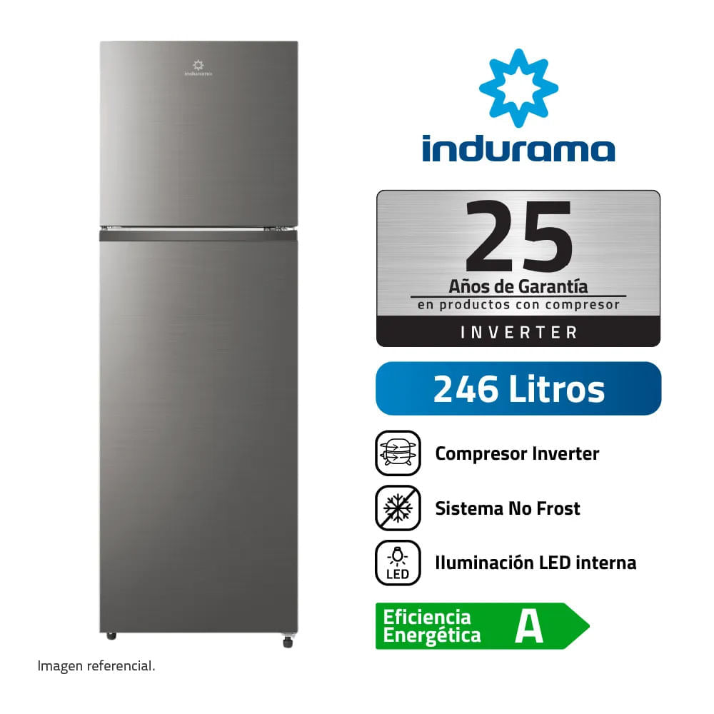 Refrigeradora Indurama No Frost Top Freezer 246 Litros RI-389I