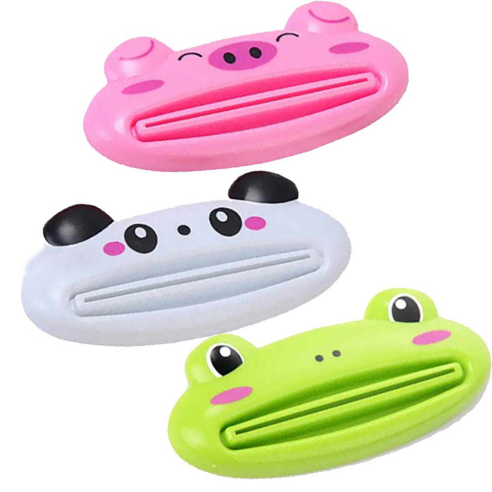 Pack 3 und Exprimidor de Pasta Dental diseño Cerdito, Pandita, Ranita