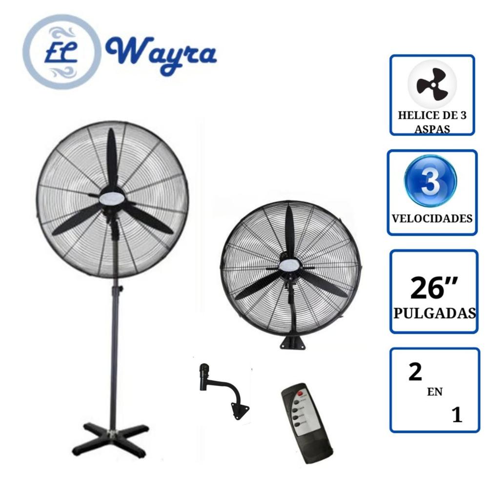 Ventilador Industrial WAYRA WI2602 pedestal y pared 26"" con Control