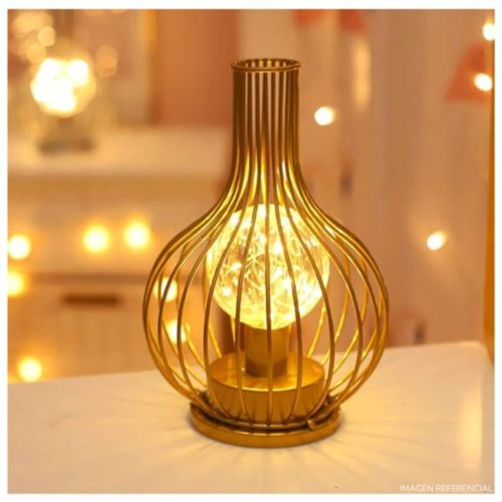 Lampara de Mesa Decorativa Dorado Foco