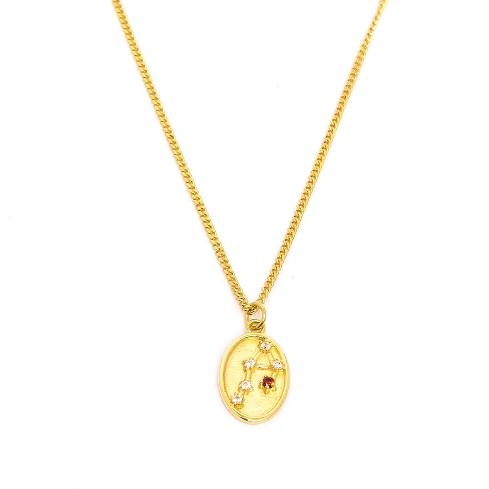 Collar Zodiac Libra Bañado en Oro