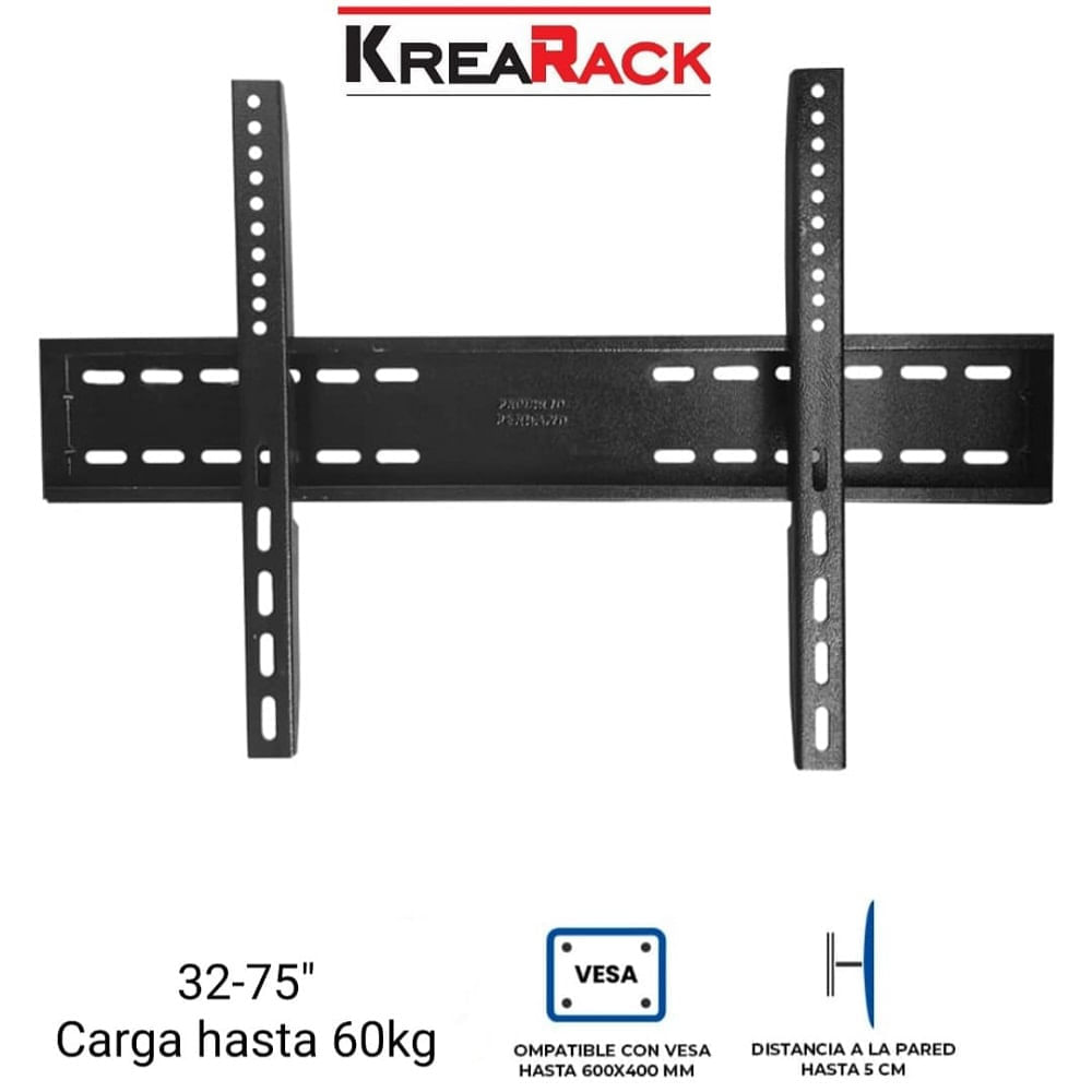 RACK PARA TV FIJO ESTATICO 32 A 85"" / NEGRO NACIONAL