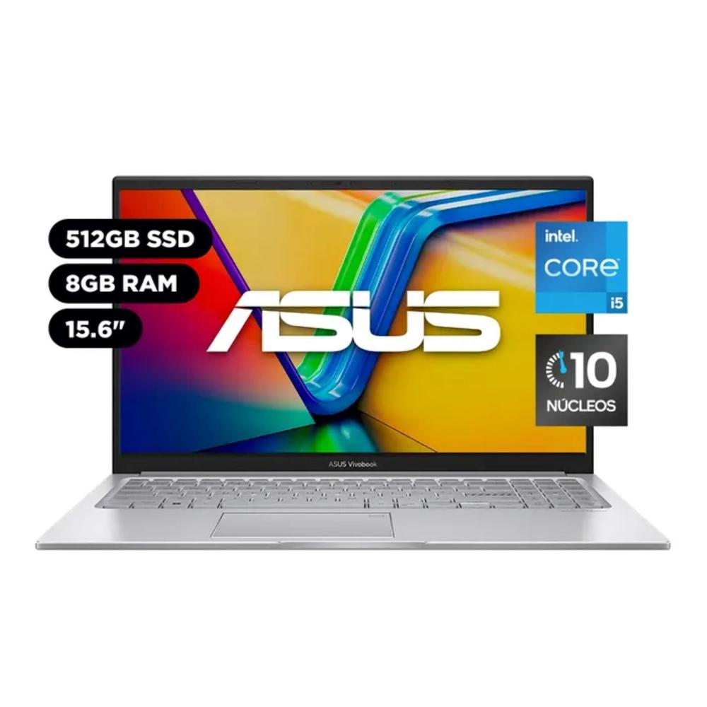 Laptop Asus Vivabook X1504ZA-NJ339W Core I5 1235U 8gb 512gb 15,6 FHD Window 11 Home Plateado