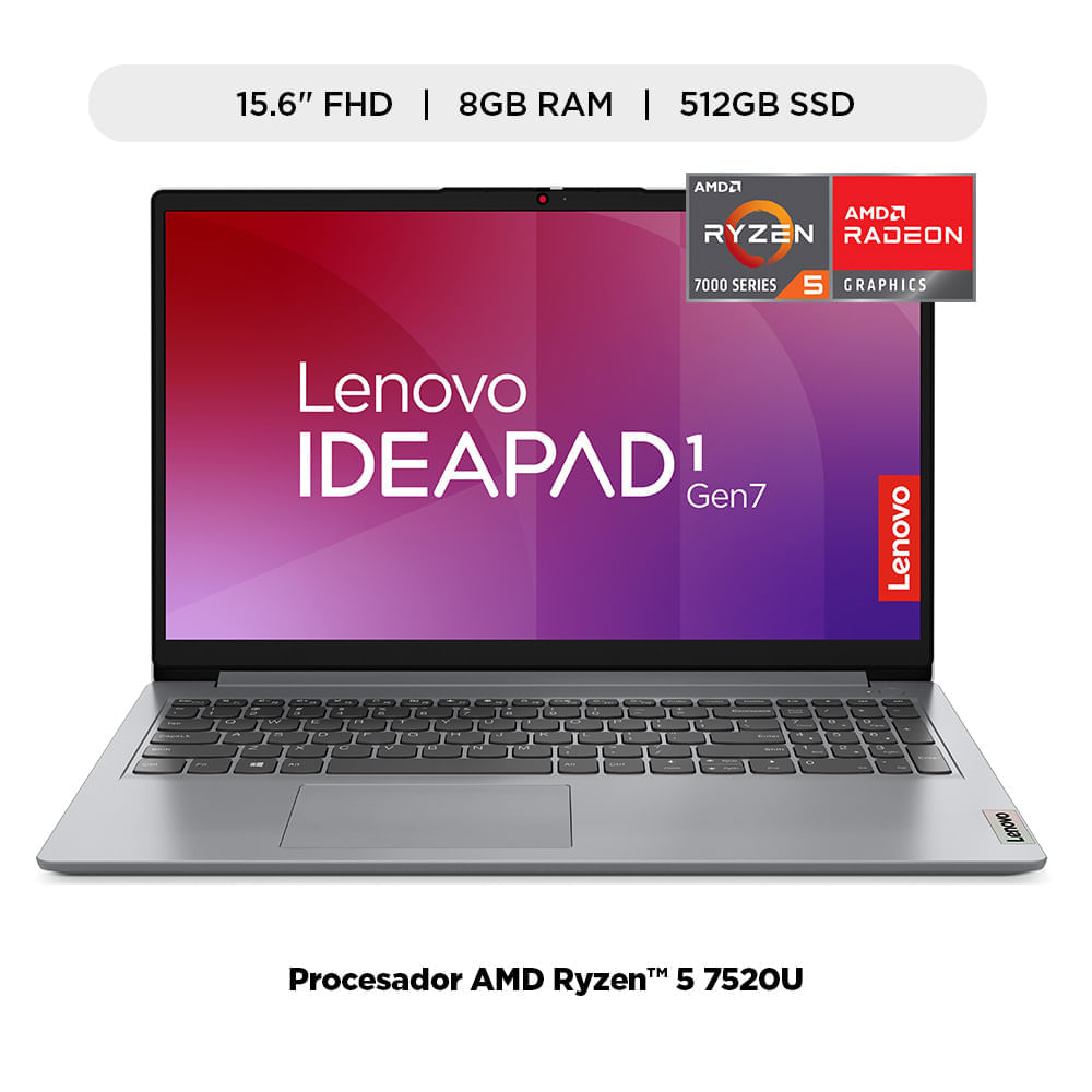 Laptop Lenovo NB IP 1 15AMN7 R5-7520U 8GB RAM 512GB SSD  15.6""