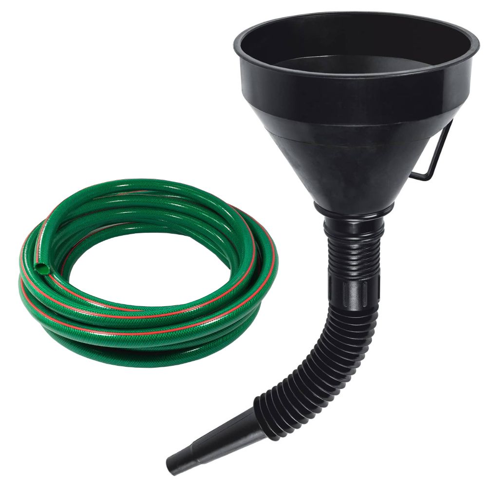 Kit embudo, manguera 5 metros, Truper