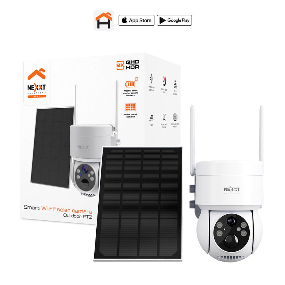 Camara Inteligente Motorizada Ptz con Panel Solar Nexxt NHC-OP20S