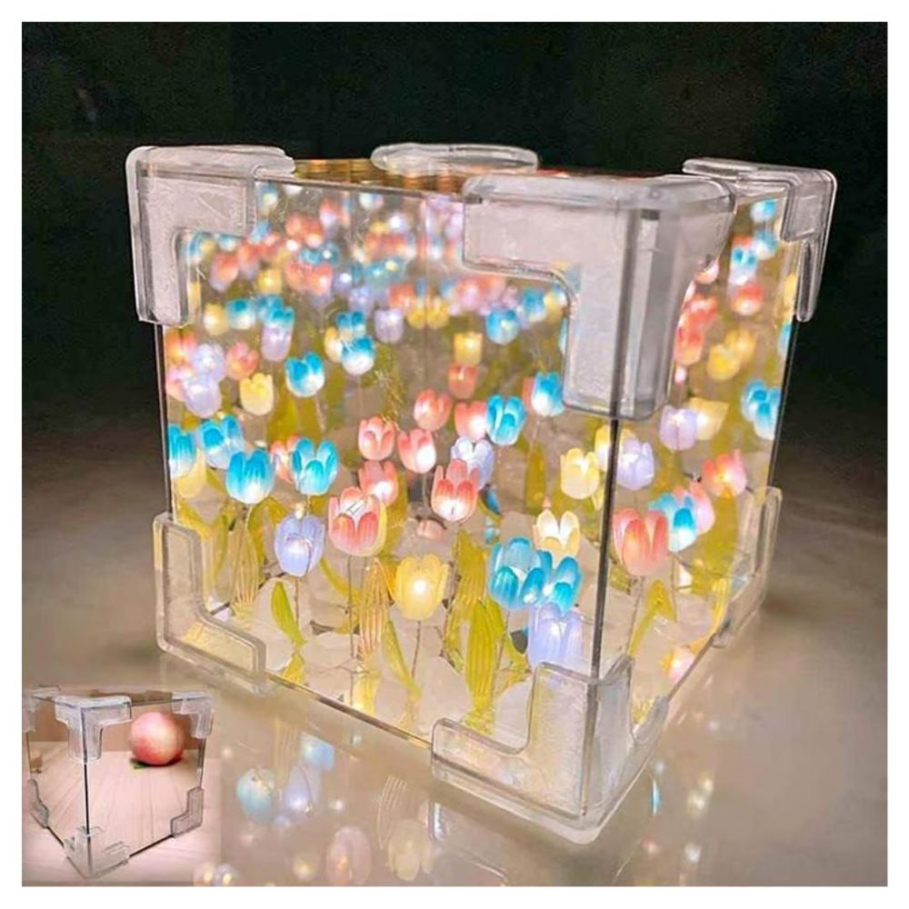 Lámpara Armable Infinita de Cuadrado Tulipanes Multicolor