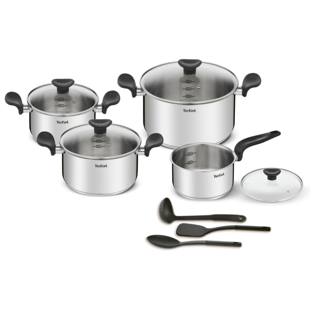 Set De Ollas Acero Inoxidable 11Pz Primary T-Fal