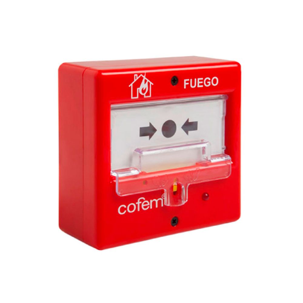 Pulsador de Alarma de Incendios Cofem Pucay Rearmable Manual