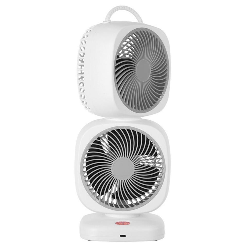Ventilador 350° de Doble Cabezal con 5 Velocidades Recargable XHS-02