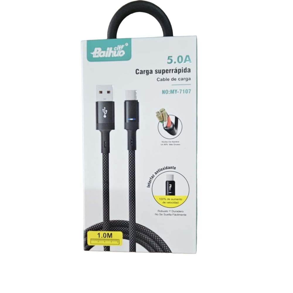 Cable Carga Rapida Type C A Usb  Baihuo