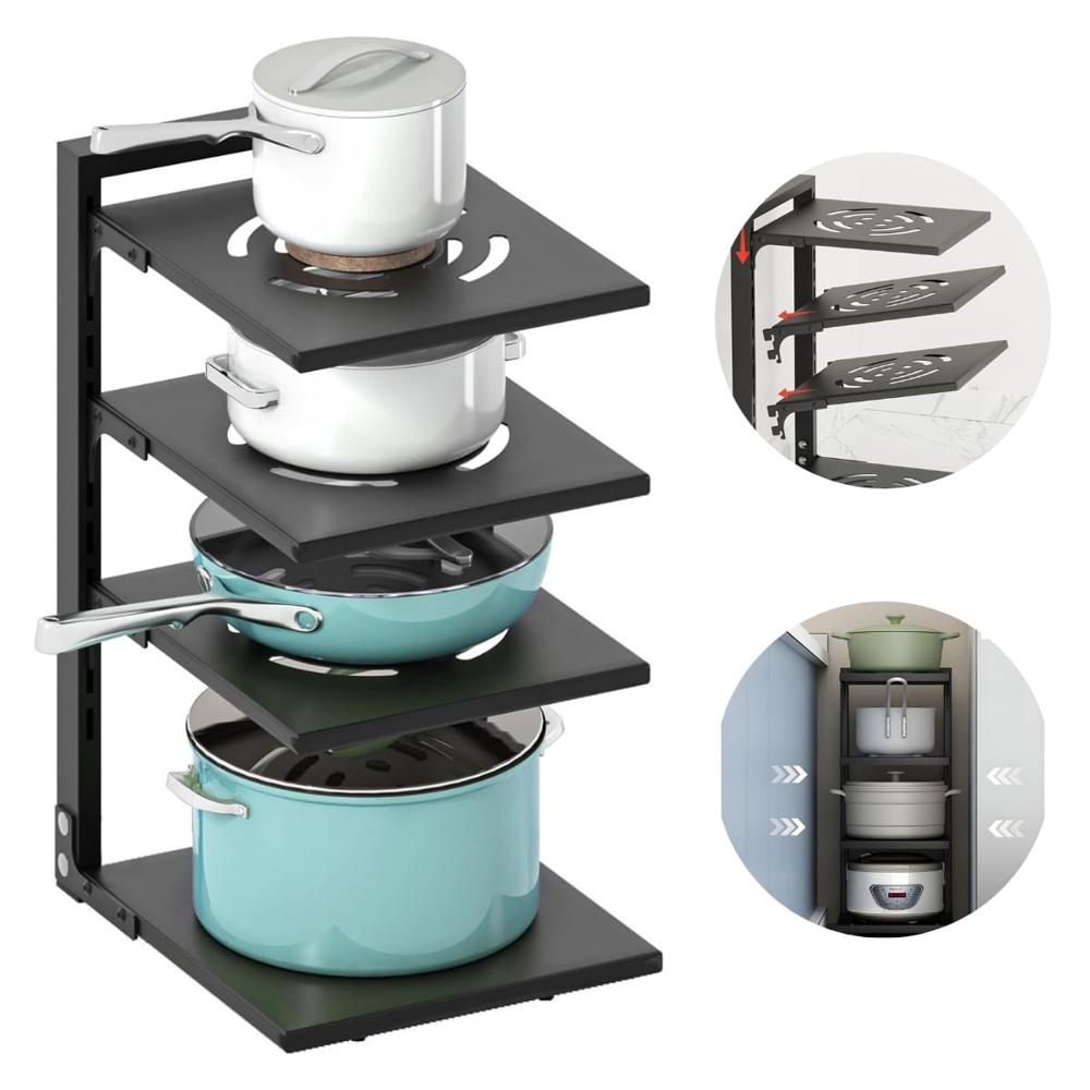 Estante Organizador Para Ollas De 4 Niveles Regulables  4070001
