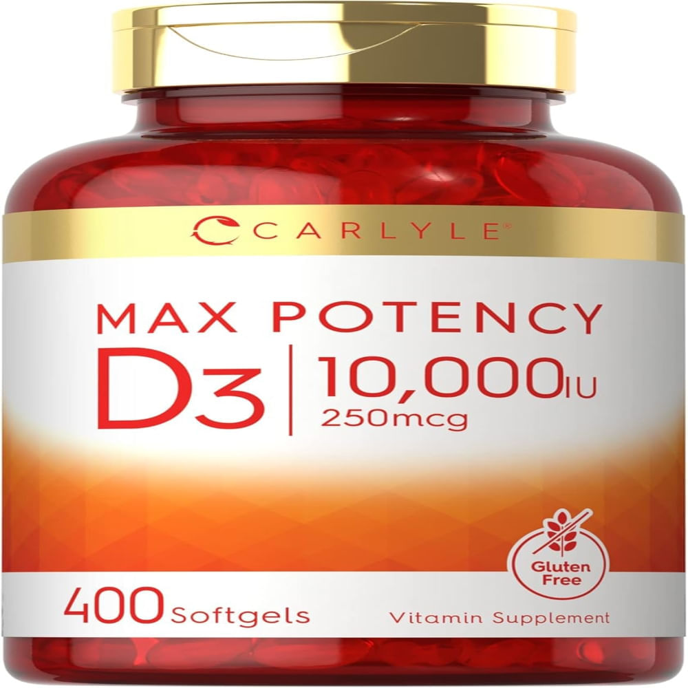 Vitamina D3 10,000 iu Carlyle 400 capsulas