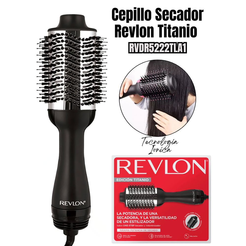 CEPILLO SECADOR Y VOLUMINIZADOR REVLON TITANIO