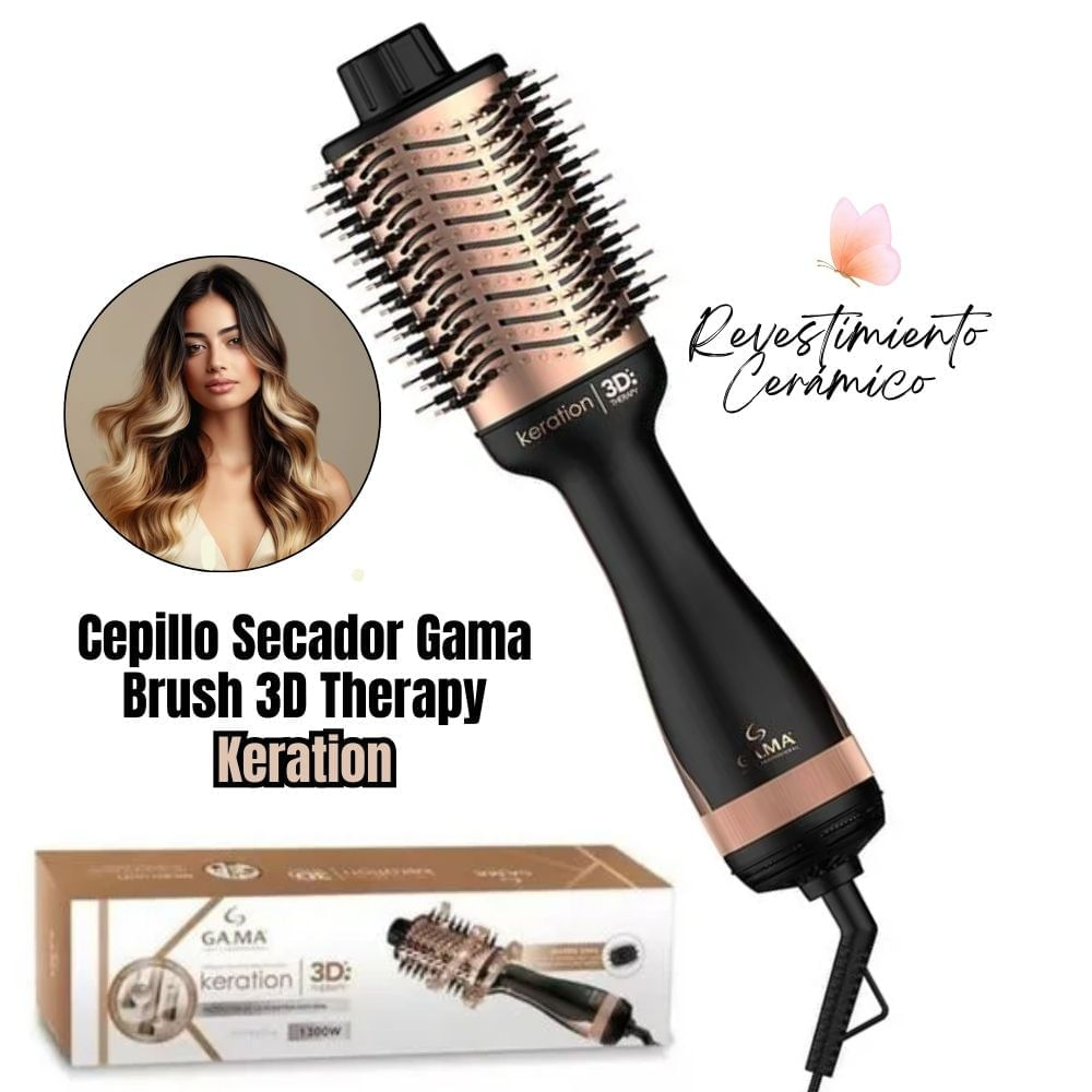 CEPILLO SECADOR MODELADOR GAMA KERATION BRUSH 3D THERAPY