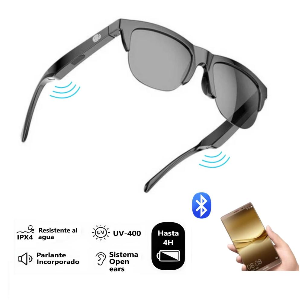 Lentes de Sol con Parlante Bluetooth Unisex 4H IPX4 UV400 - Negro