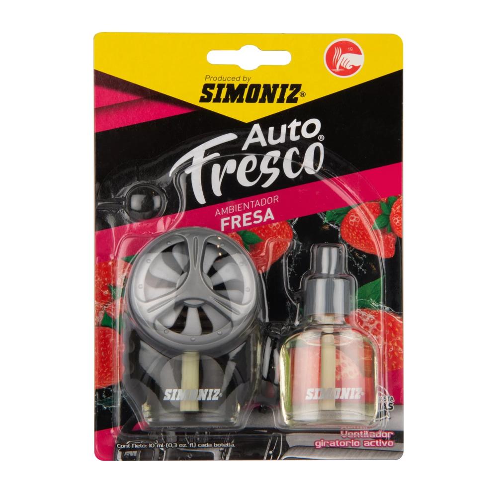 Ambientador Auto Fresco Simoniz 10ml Fresa Con Repuesto