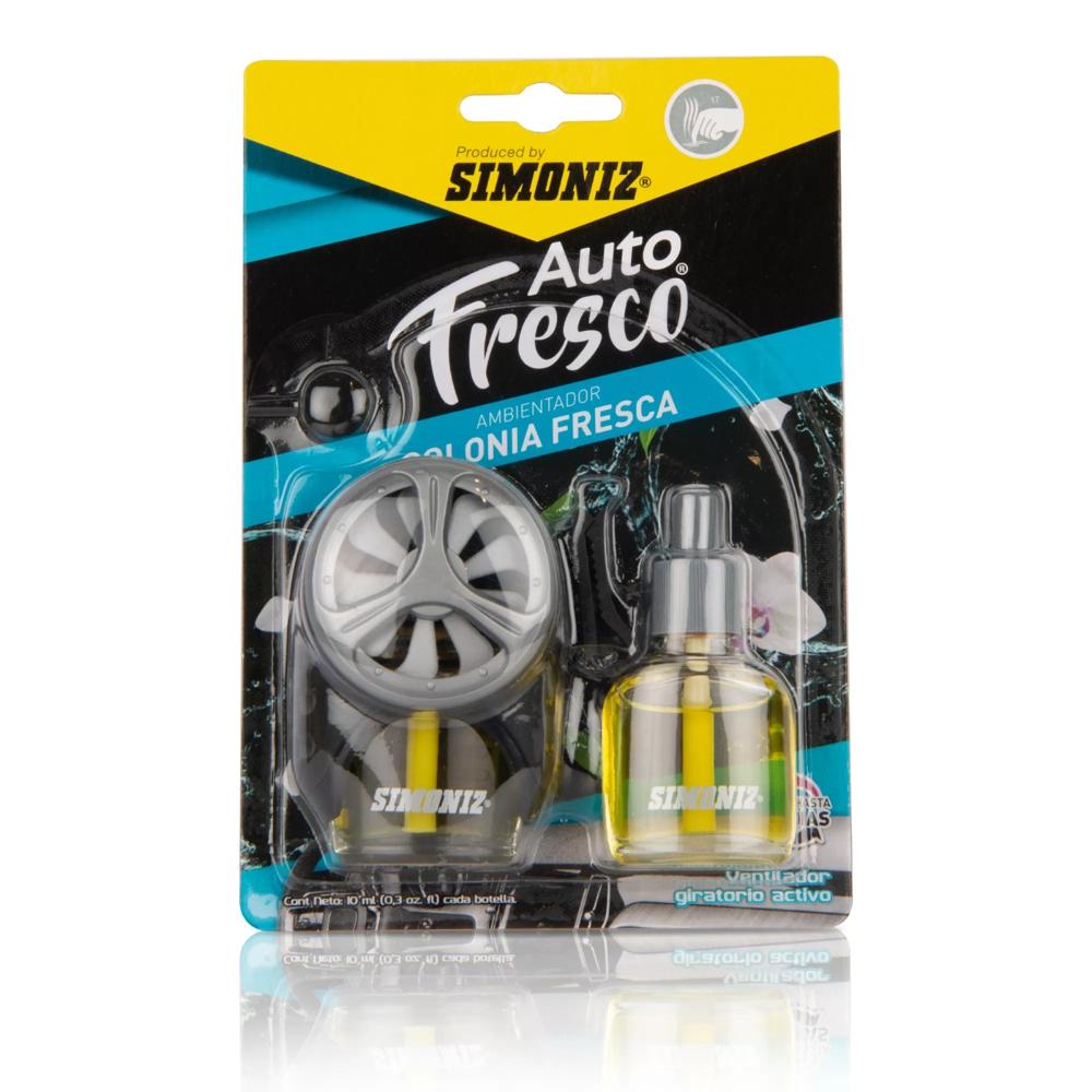 Ambientador Auto Fresco Simoniz 10ml Colonia Fresca Con Repuesto