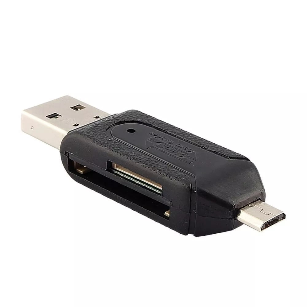 Adaptador Micro Usb A Otg con Lector de Memoria Colores Variados
