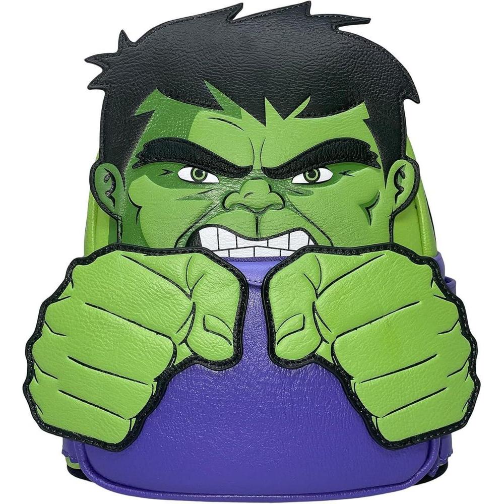 Loungefly Hulk Cosplay - Bolso mujer, doble correa, verde