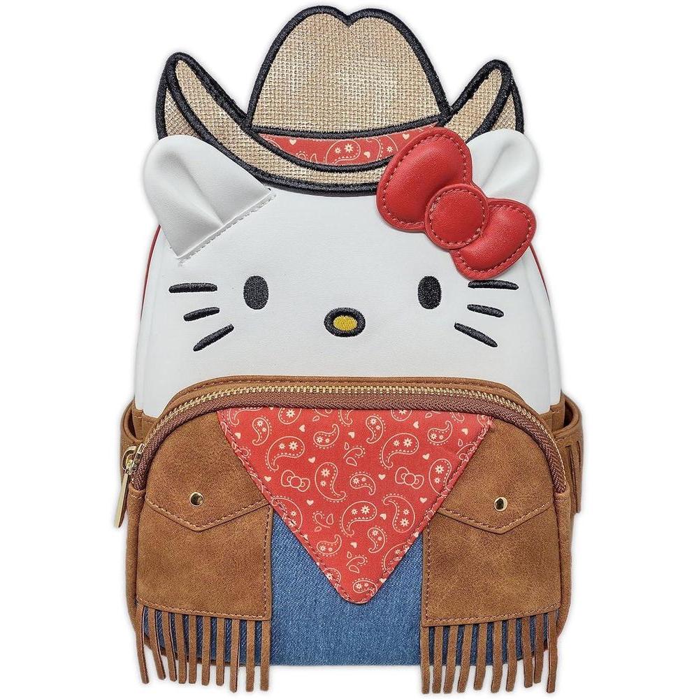 Bolso Hello Kitty Western Cosplay con doble correa azul
