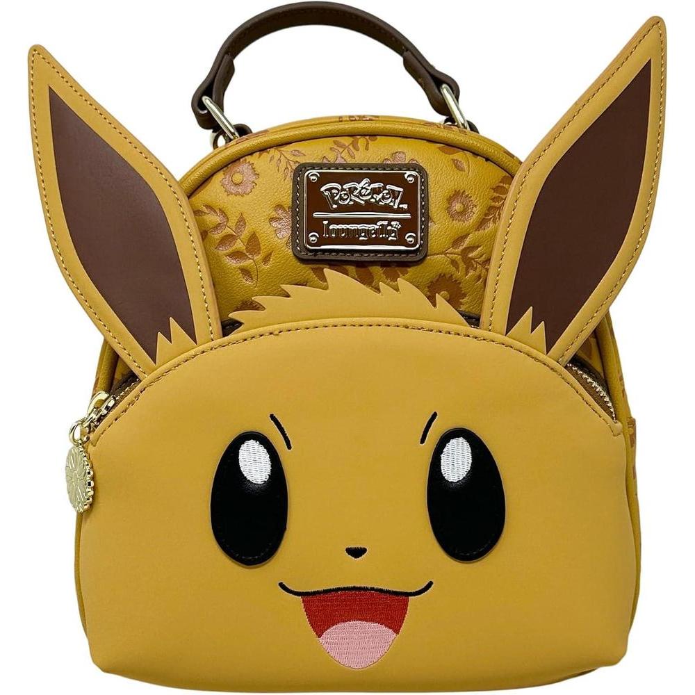 Loungefly Pokemon Eevee Bolso convertible de correa doble para mujer