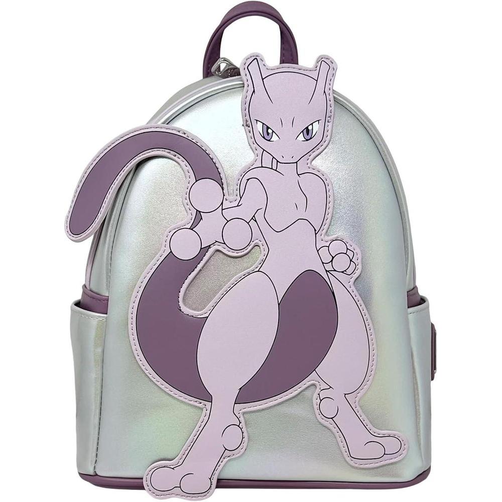 Loungefly Pokemon Mewtwo, bolso de hombro, color púrpura, casual