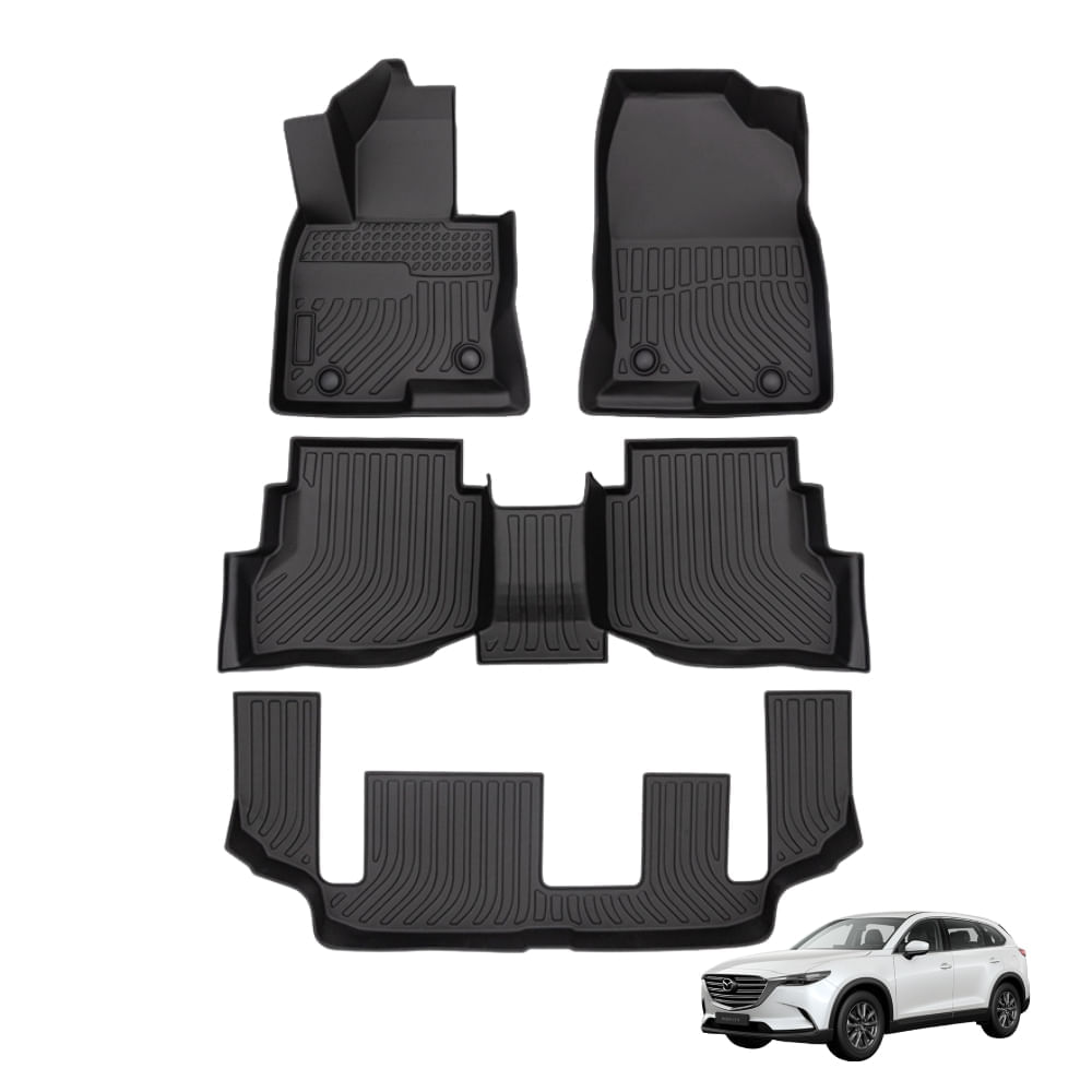Piso de Auto 5D Para MAZDA CX9 2016-2022 3 FILAS - Protección Total para el Interior del Vehículo