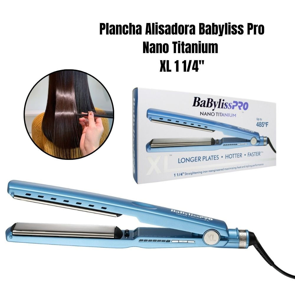 Plancha Babyliss Pro Nano Titanium XL 1 1/4"" BNT9091TXLPE
