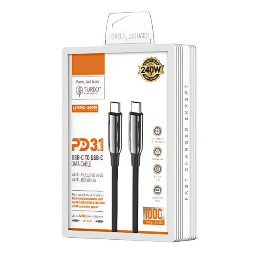 Cable Carga Rápida USB-C 240w 1 metro Ldnio LC921C