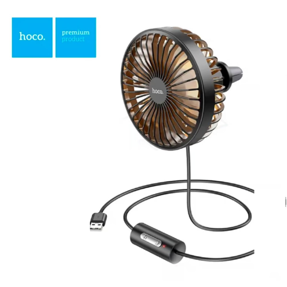 Ventilador HOCO de 3 Niveles De Aire para Auto - Portátil USB ZP2