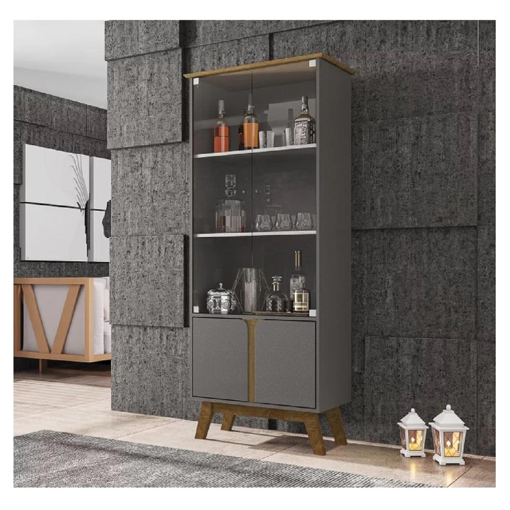 Vitrina-Multiusos-TU-MESITA-Marsella-color-Gris-Marron-4-puertas Vitrina-Multiusos-TU-MESITA-Marsella-color-Gris-Marron-4-puertas