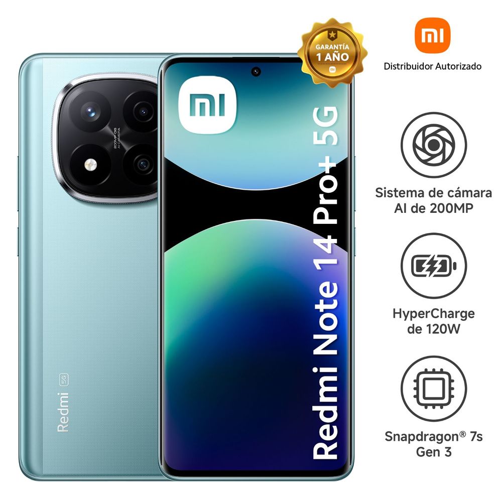 Celular Redmi Note 14 Pro+5G 8GB RAM 256GB ROM Azul Escar