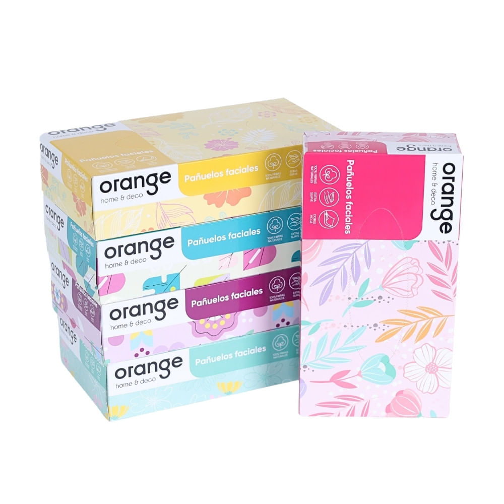 Pañuelos Faciales Orange - 5 Cajas