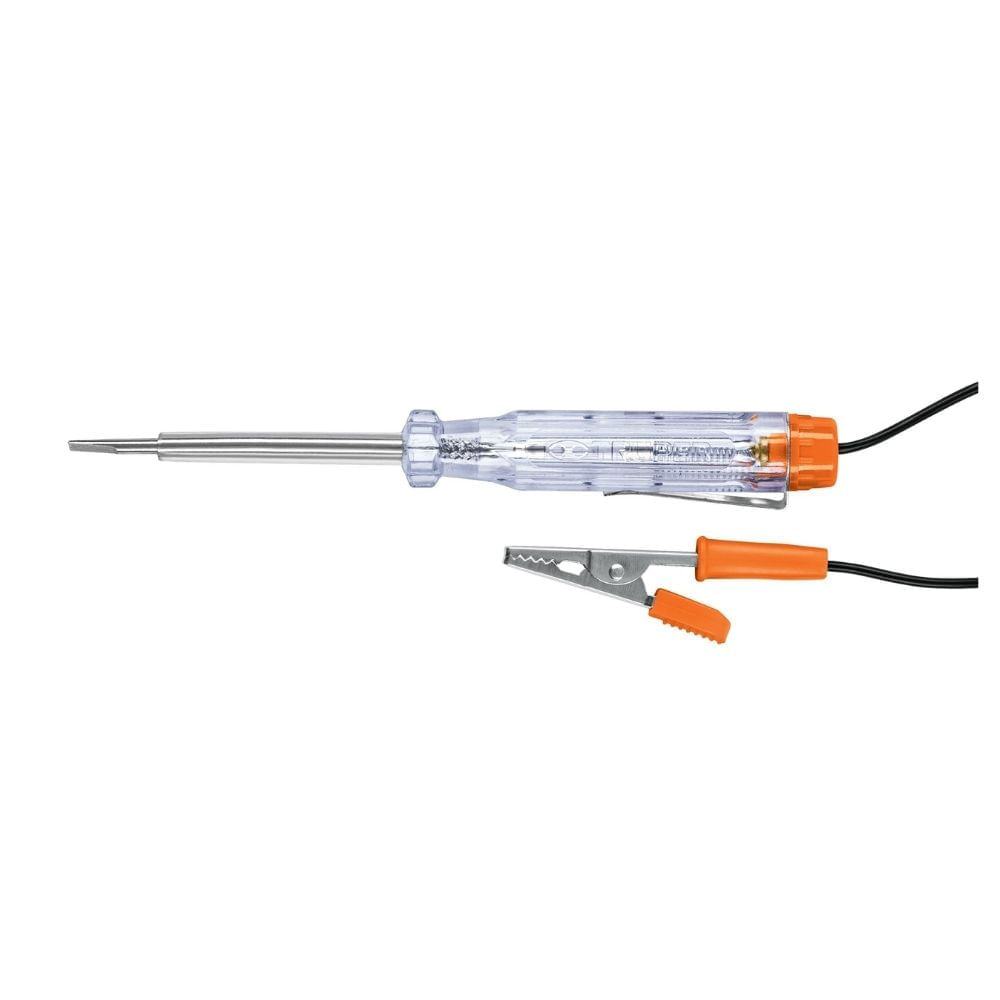 Probador de corriente circuitos 6 -12V,  DC, Caimán desarmador, Truper