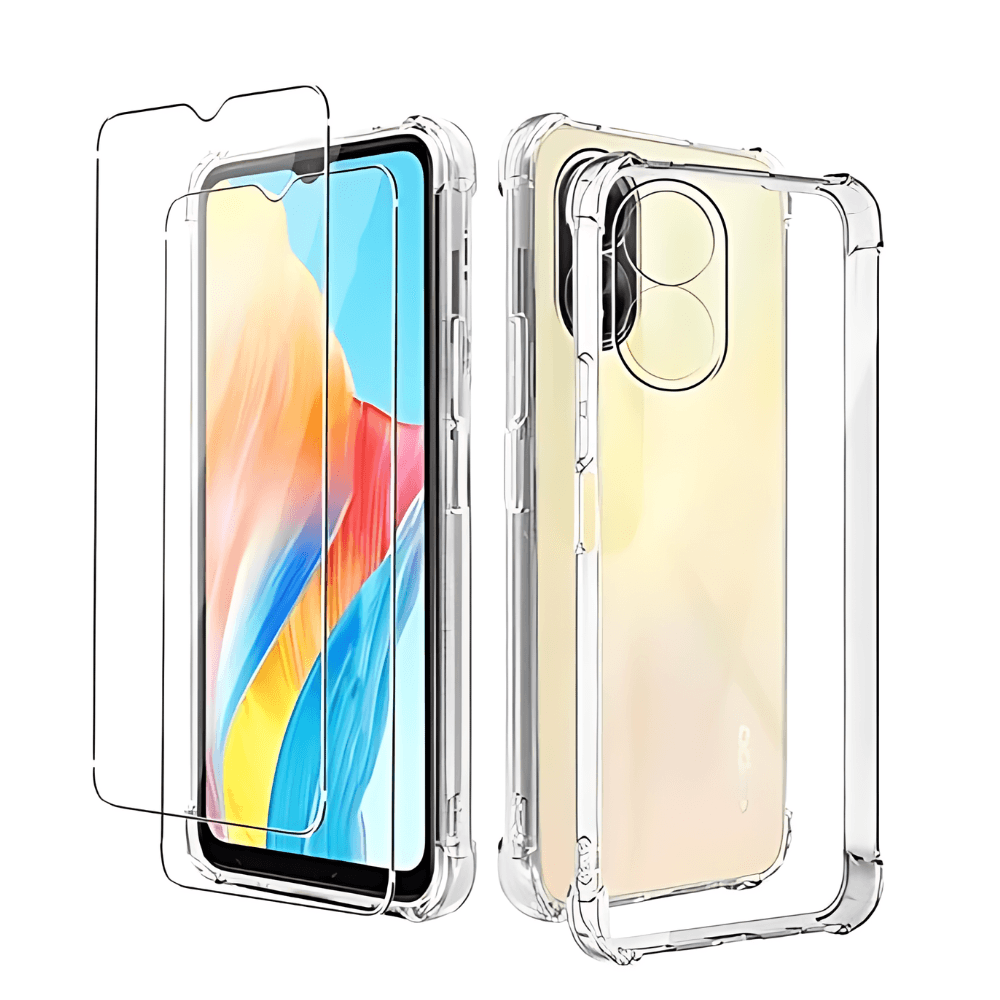 Case Space transparente con mica para Oppo A38 4G PREMIUM vip