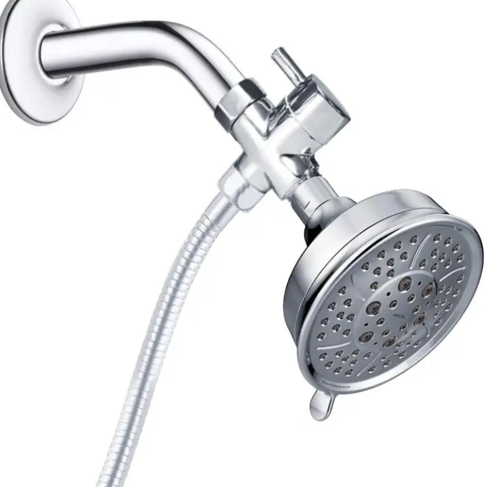 Válvula Desviadora de Bronce Macizo Cromado para ducha teléfono o