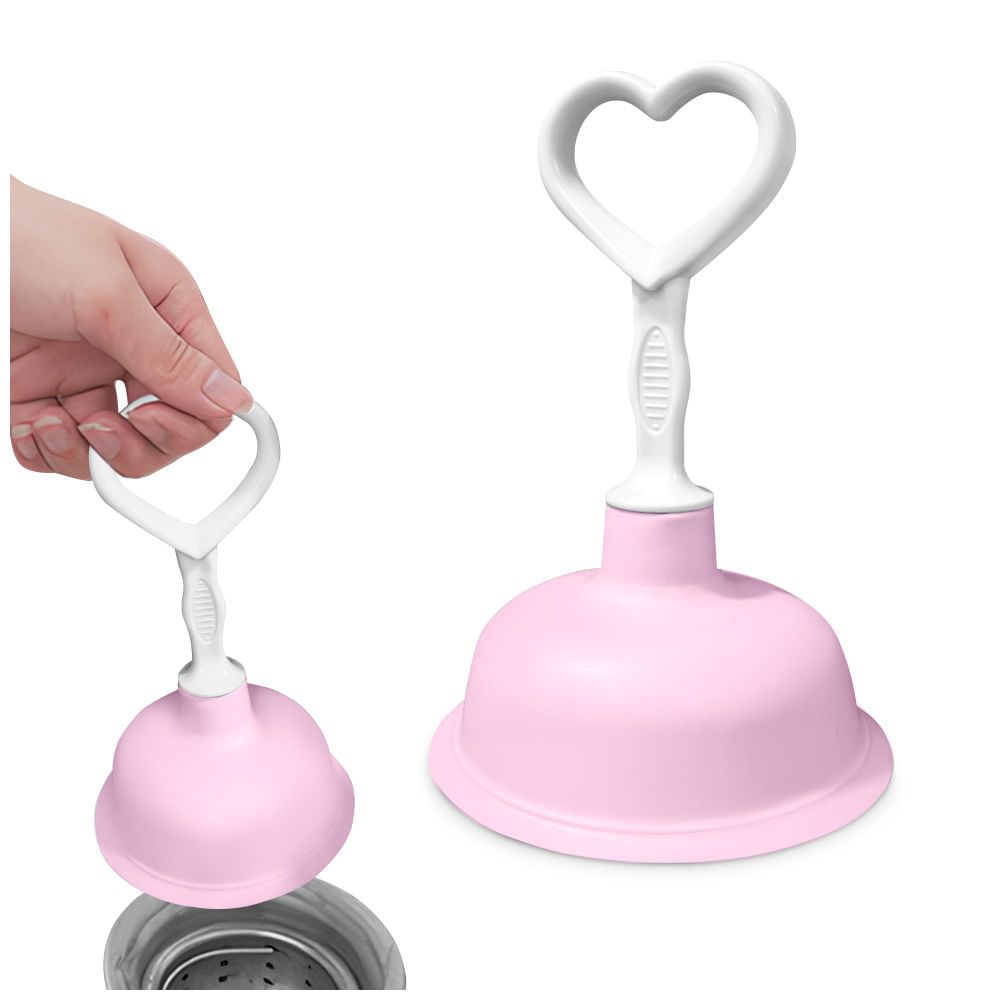 Desatorador para Lavadero de Cocina Baño Rosado J31