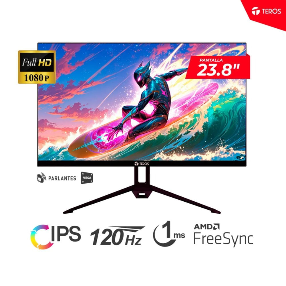 Monitor Teros Gamer Te-2415s 23.8 Fhd 120hz Vesa