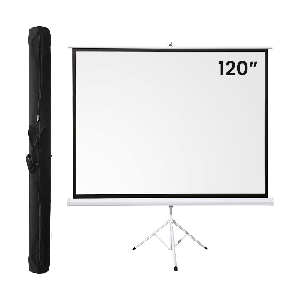Combo Pantalla Ecran Evox 120 con Trípode y Funda Gruesa de Transporte