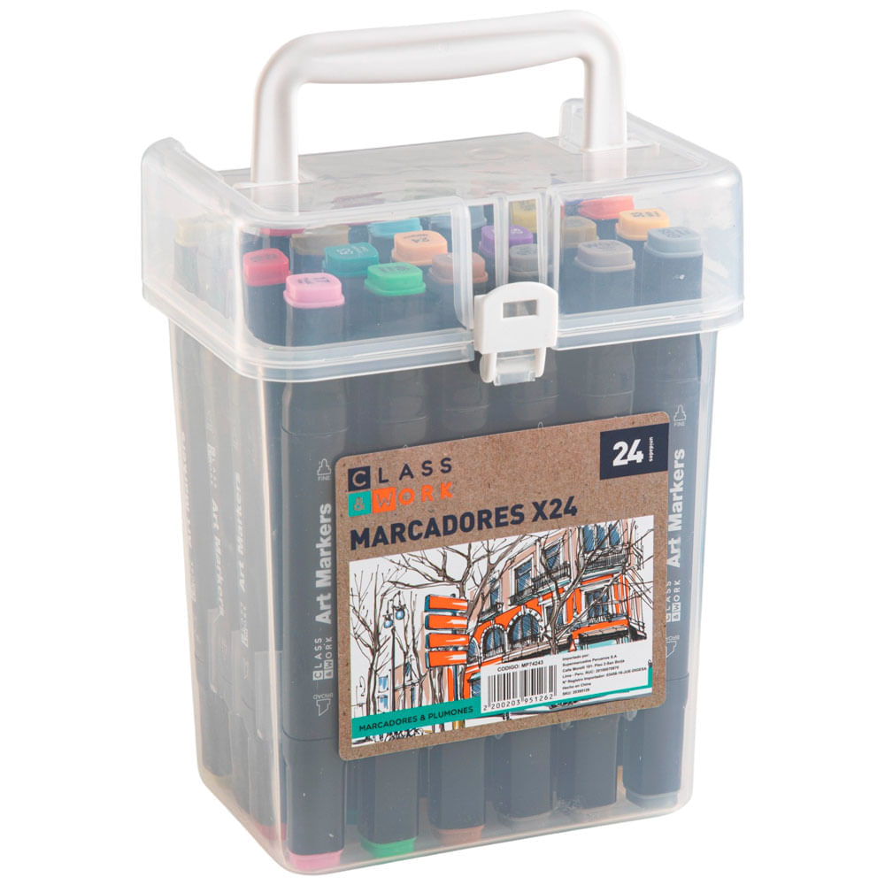 Plumones CLASS&WORK Estuche 24un